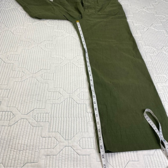 Maeve Anthropologie The Colette Wide Leg Pants Green Women’s Size 28 Pockets - Picture 4 of 11